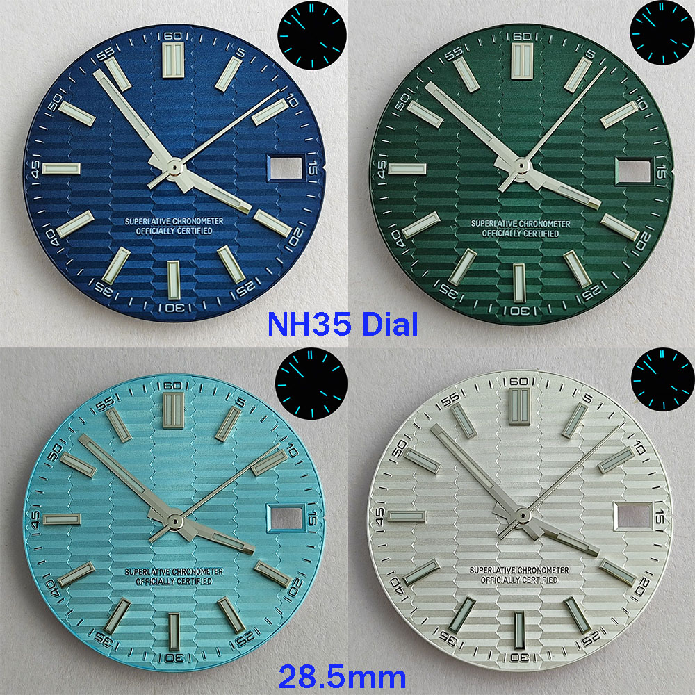 Luxury Watch With Green Dial - Esfera NH35 de 28,5mm, manecillas NH35,