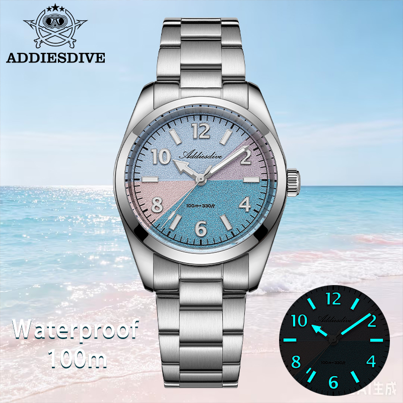 Luxury Watch Storage - Reloj ADDIESDIVE de cristal de zafiro