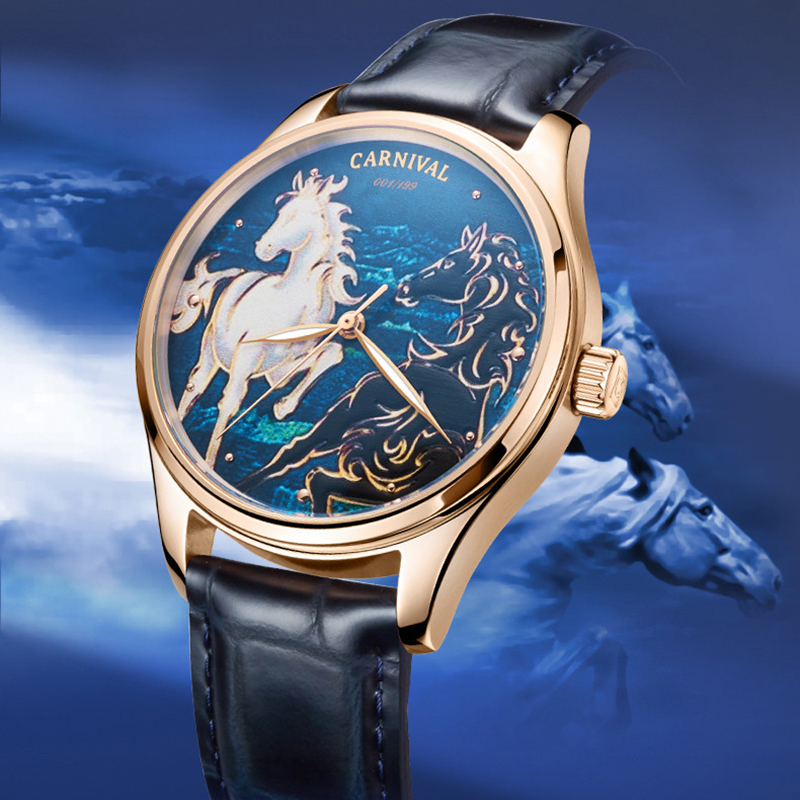 Zodiac Luxury Watch - Reloj mecánico Carnival Brand Fashion Zodiac