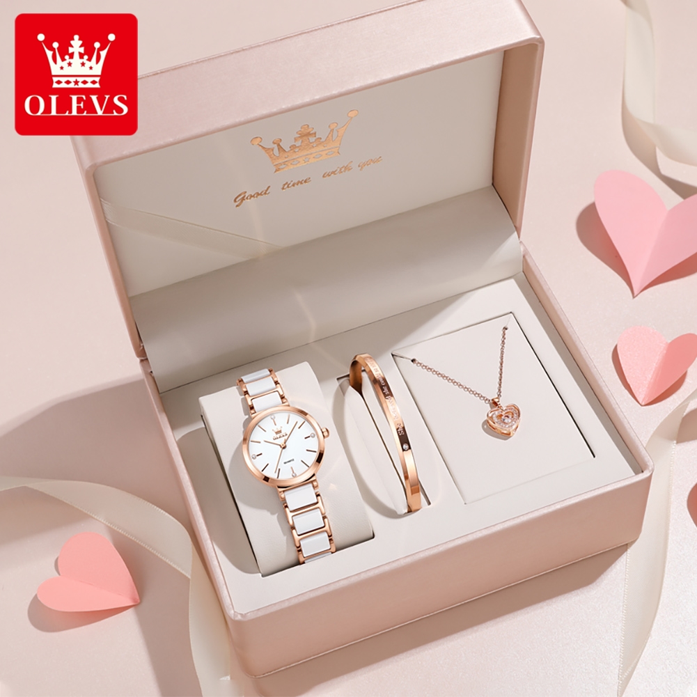 Luxury Watch Storage - OLEVS Reloj de mujer 5877 Reloj