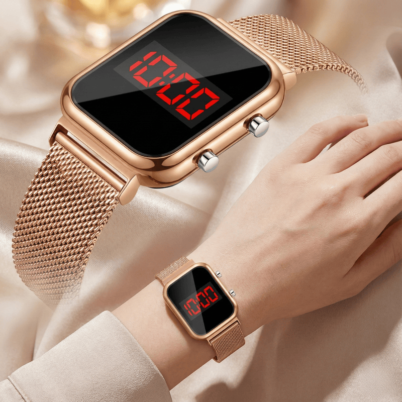 Luxury Watch Price - Relojes digitales LED rectangulares con hebilla