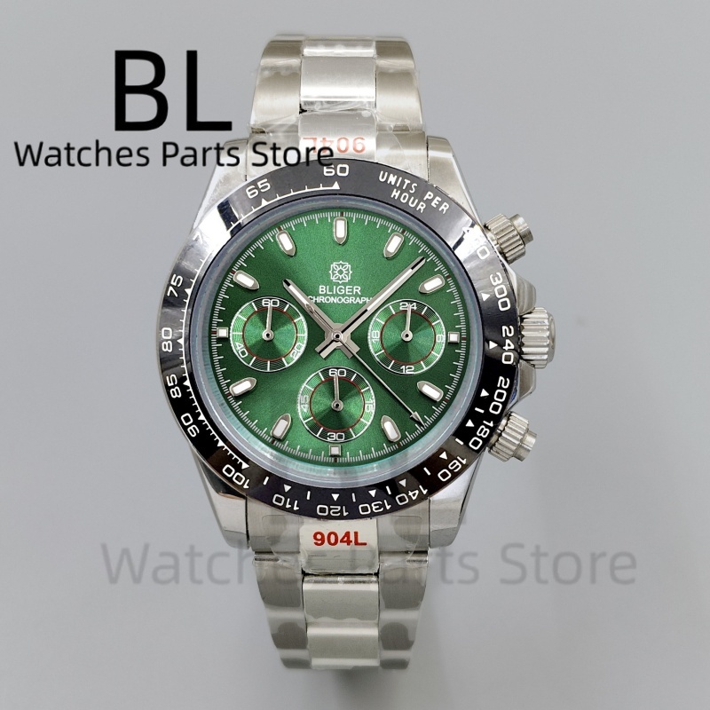 Luxury Watch With Green Dial - Reloj BLIGER de 39 mm para