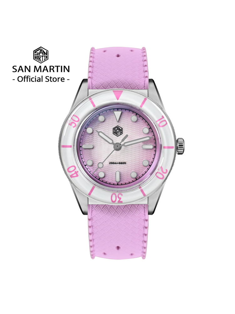 Guilloché Dial Watch - Reloj de Pulsera para Mujer San