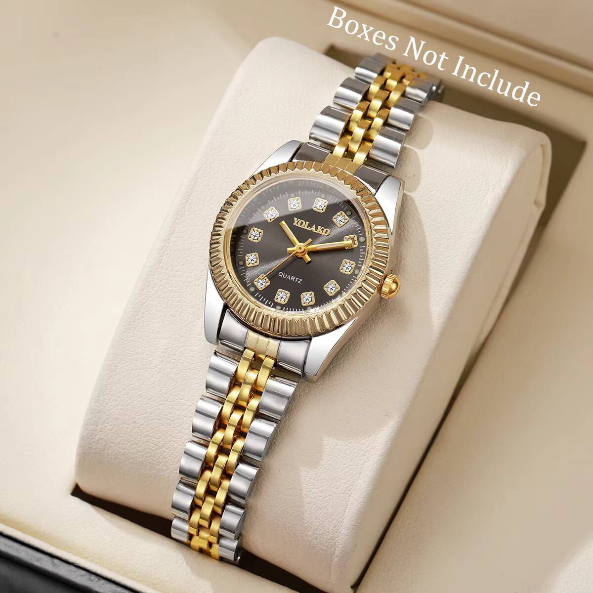 Luxury Watch Storage - Reloj de cuarzo con diamantes de