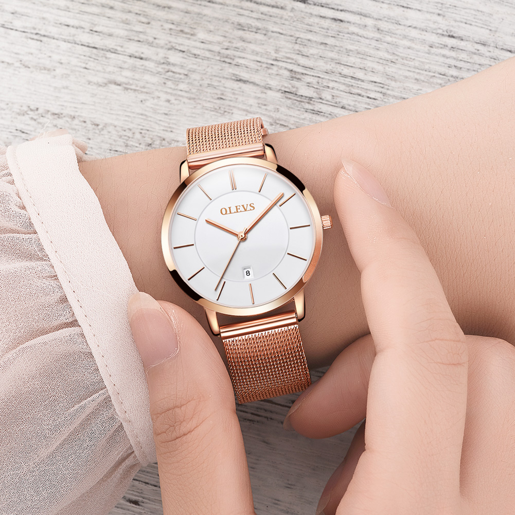 OLEVS-relojes de cuarzo para m - Luxury Watch Storage reseña y precio