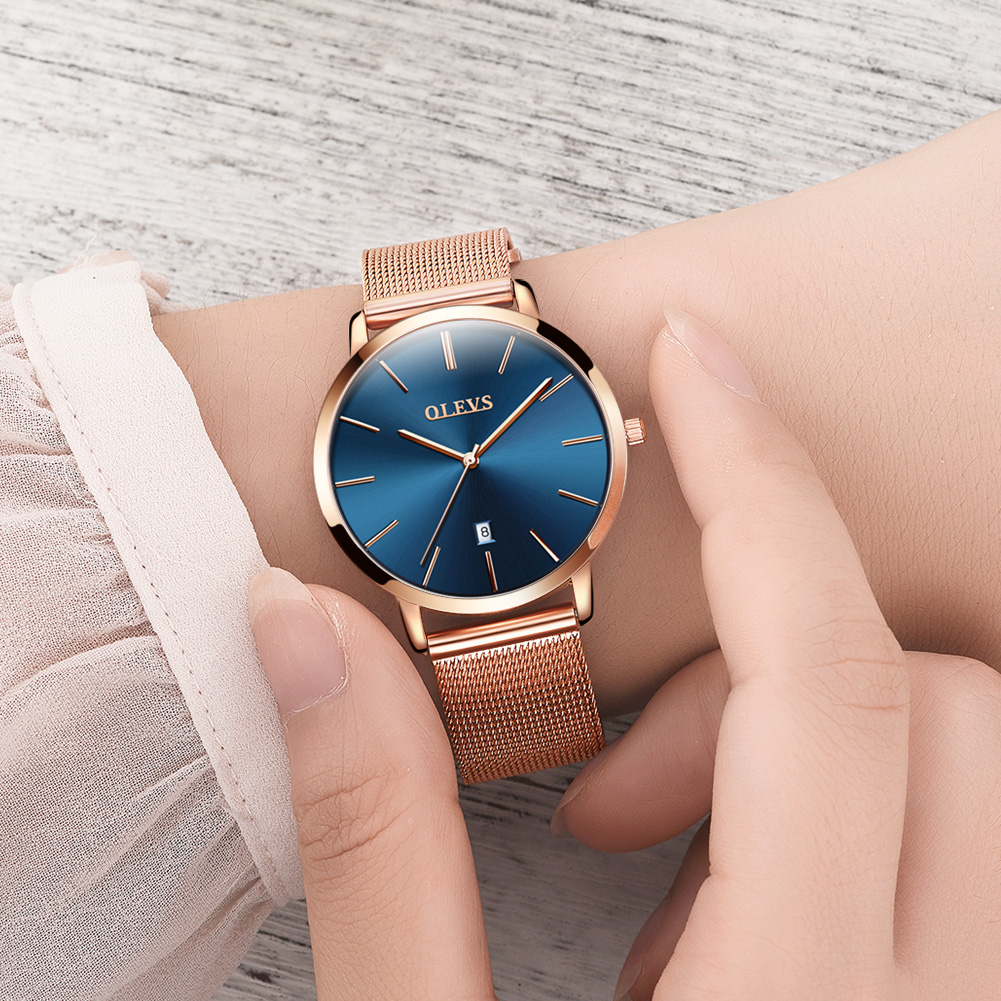 OLEVS-relojes de cuarzo para m - Luxury Watch Storage reseña y precio