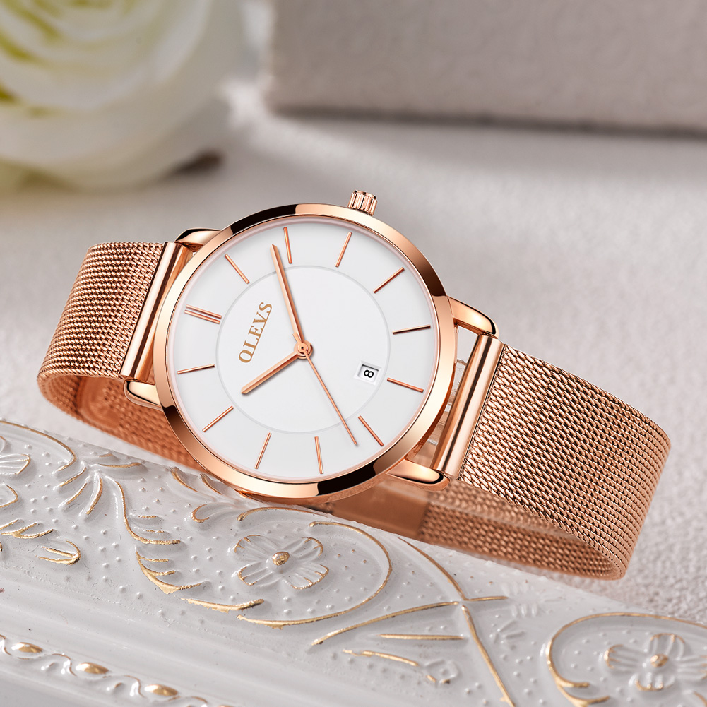 OLEVS-relojes de cuarzo para m - Luxury Watch Storage reseña y precio