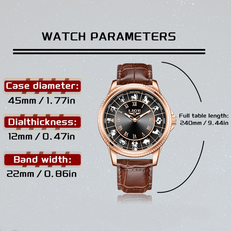 Reloj de Hombre LIGE de Lujo c - Zodiac Luxury Watch reseña y precio