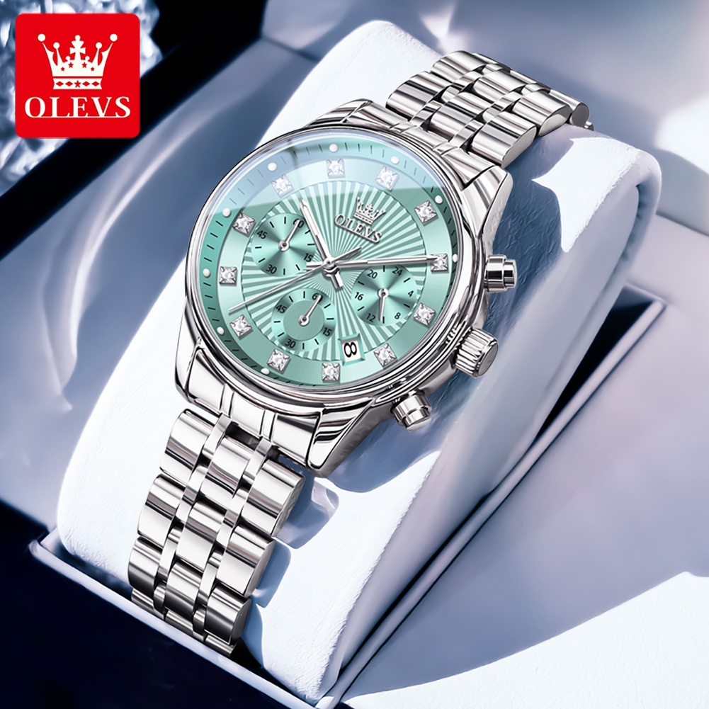 OLEVS relojes para mujer, relo - Luxury Watch With Green Dial reseña y precio