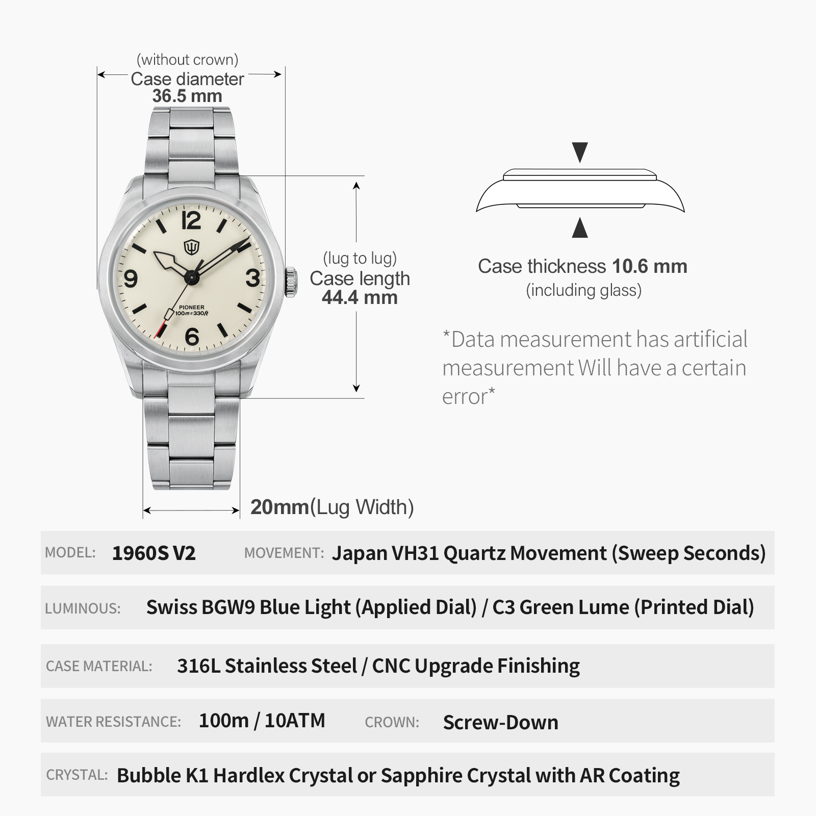 Reloj de pulsera Watchdives WD - Luxury Watch With Green Dial reseña y precio